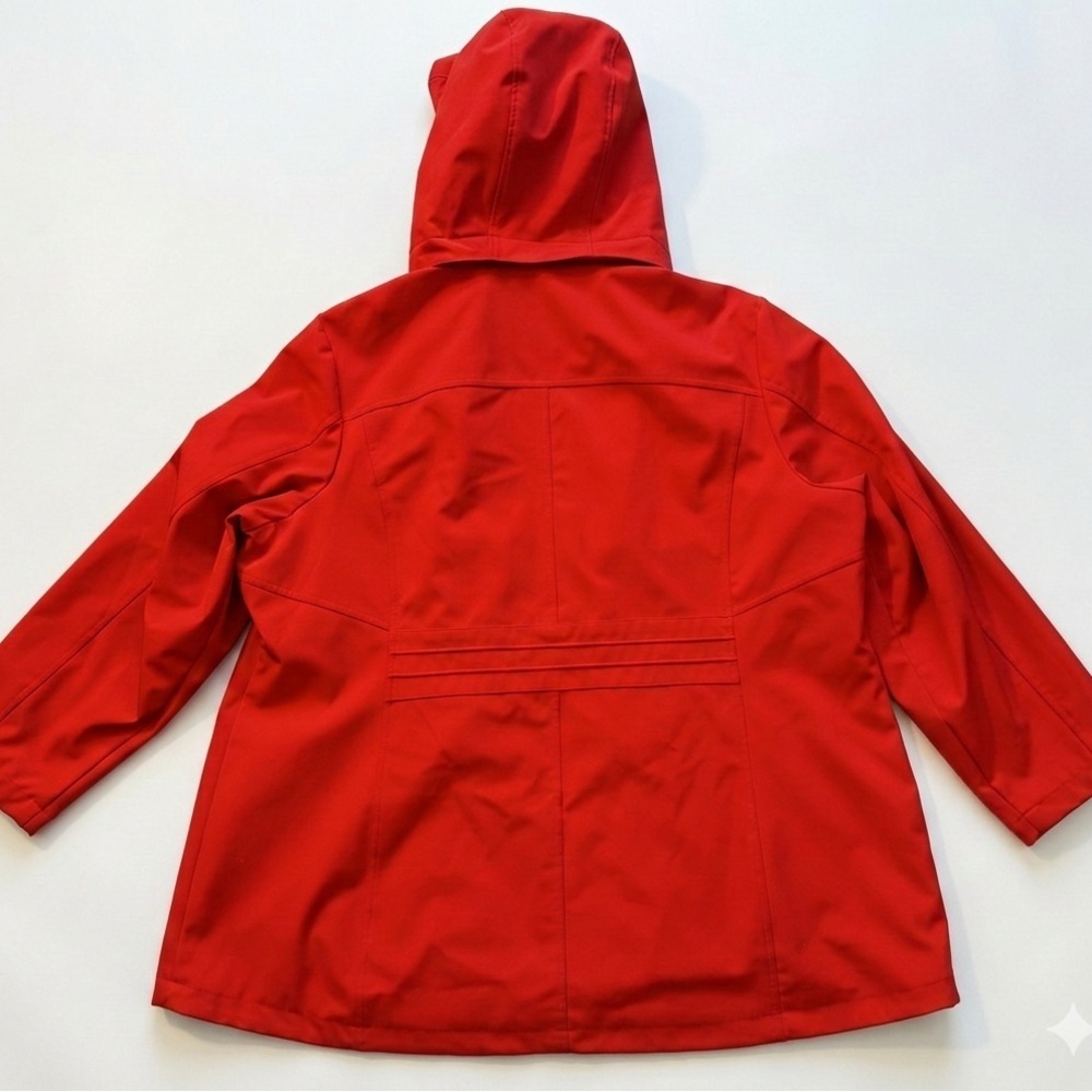 Chillax Red Rain and Wind Jacket - Removable Hood - Plus Size - 3X/XXXL - Picture 3 of 6